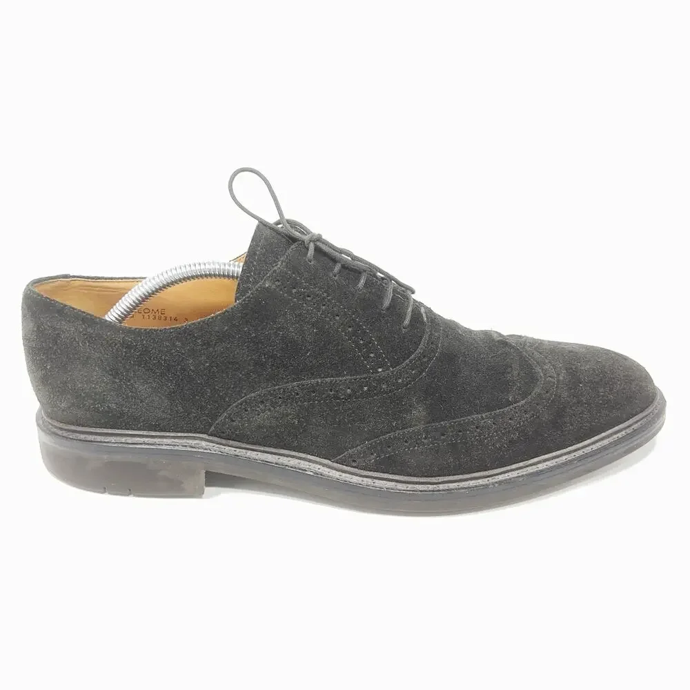Heschung Cleome Brown Suede Wingtip Oxfords France 8.5 US 11 Lace-Up